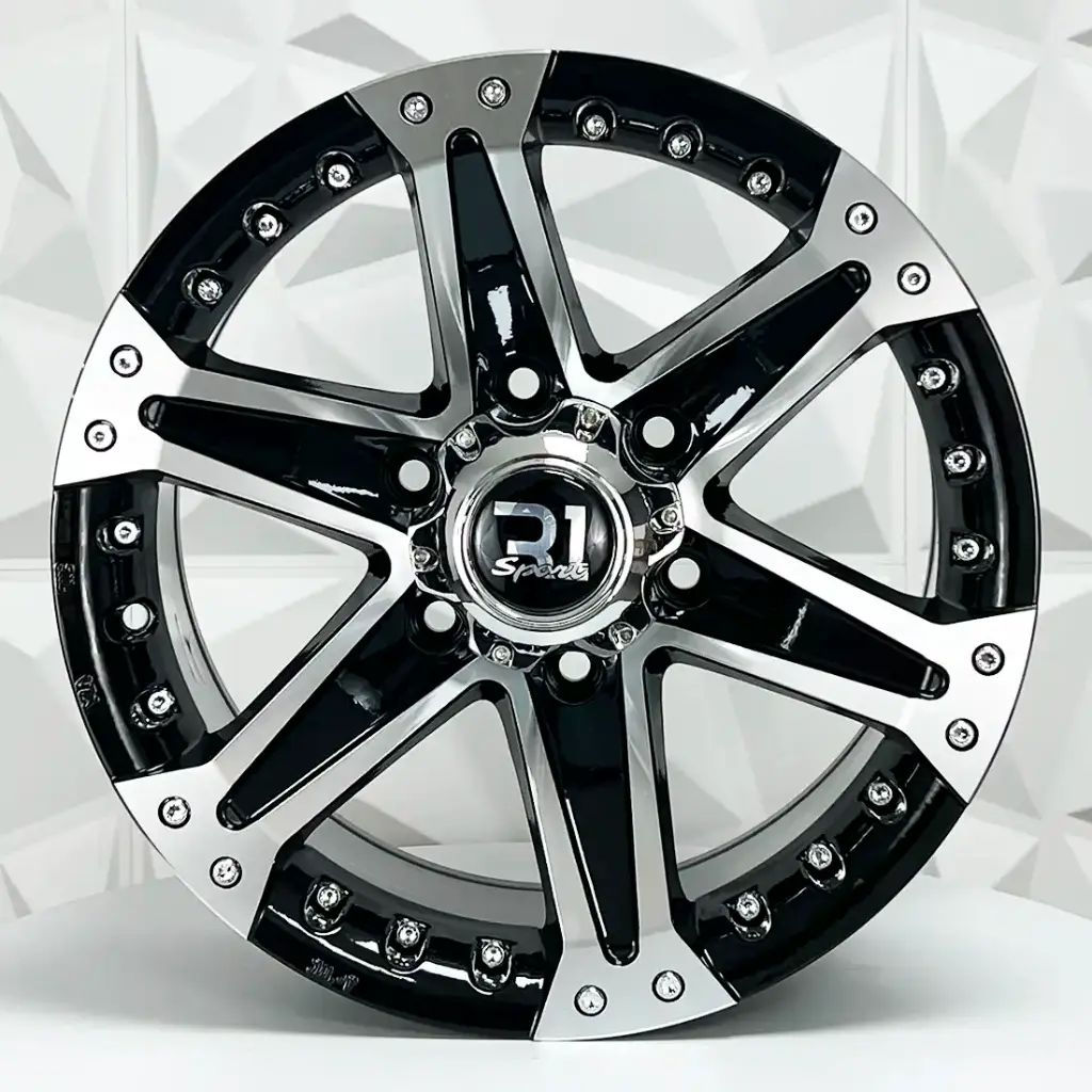 RIN 16X8 5-127 R1 SPORT 961 BLACK MACHINE FACE ET0 CB83