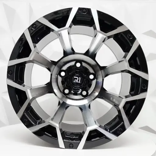 [156776] RIN 15X10 5-139.7 R1 SPORT X077 BLACK MACHINE FACE ET-44 CB108